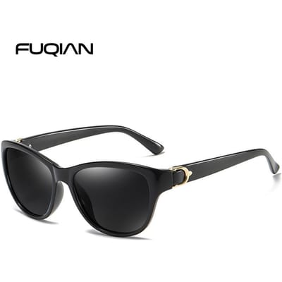 Lunettes de soleil mode œil de chat pour femmes Vintage Plastique Élégant Rose Teintes pour la conduite Protection UV gray