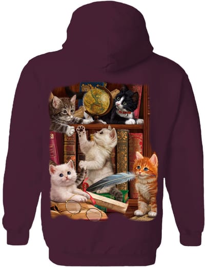 Kittens In The Library The Coloured House Hoodie S