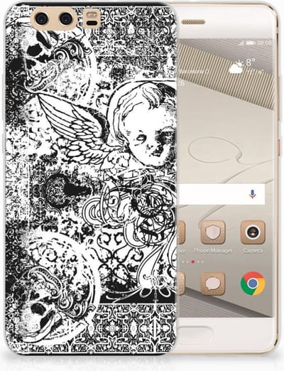 Silicone Back Case Huawei P10 Plus Skulls Angel