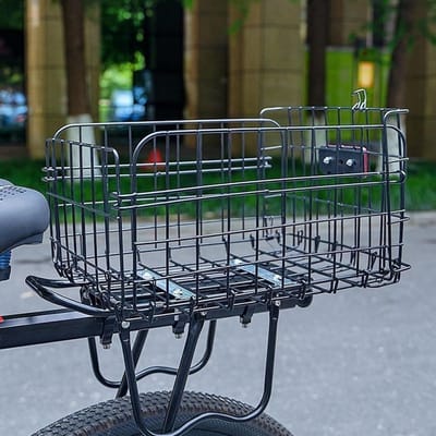 Fietsmand Opvouwbaar - Transportbak Bakfiets - Goederen Vervoeren - Met Reflectoren - 37 x 27 x 20 cm - Zwart