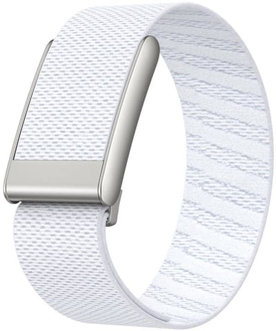 Nylon bandje - geschikt voor WHOOP 5.0 - elastisch met houder - wit