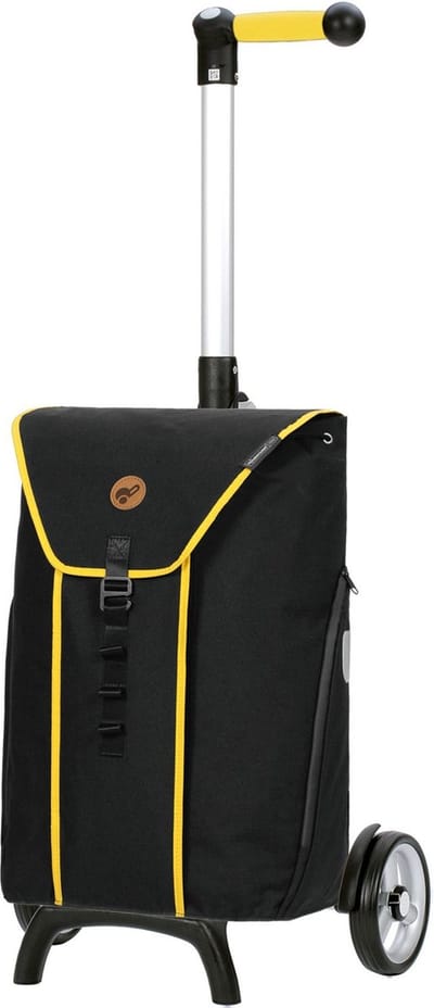 Andersen SHOPPER MANUFAKTUR Boodschappentrolley Unus Shopper Fun Bahne Yellow Zwart 119cm