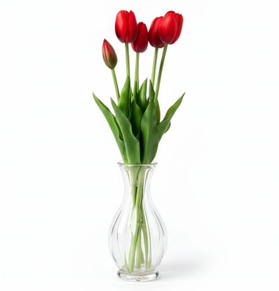 DIVERZA Kunstbloemen – Real Touch Tulpen – Levensechte Kunstbloemen – Decoratie & Cadeau – Rood
