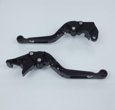 Levier frein droit Myra pour Moto Suzuki 600 GSR 2006 à 2012 alu CNC noir / paire Neuf