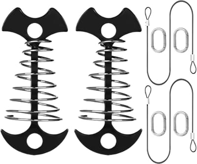 Dekharingen voor meubels - Visgraat pinnen - Buitenbeveiliging - Roestbestendige aluminiumlegering - Set van 2 - Grijs