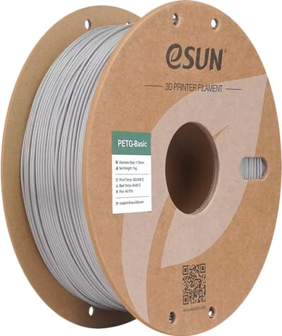 eSun PETG Massief zilver / Solid silver 1kg - 1.75mm - 3D printer filament