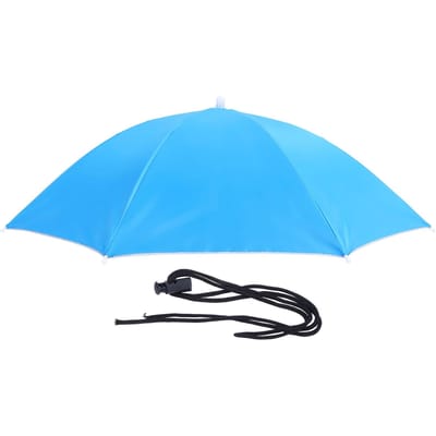 Chapeau Parapluie Adulte Imperméable Pliable Chapeau de Soleil Chapeau pour Pêche en Plein Air Randonnée Violet bleu clair