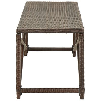 vidaXL - Tuinbank - 120 - cm - poly - rattan - bruin