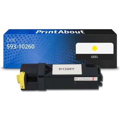 PrintAbout huismerk Toner 593-10260 (PN124) Geel Geschikt voor Dell