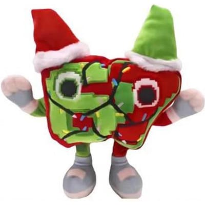 25cm Geen Code Feestelijk 67 Pluche Steel Een Hersenkronkel Kerstpop Knuffel Anime Collectie Cadeau 25cm red