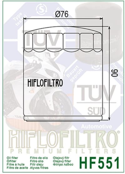 Filtre à huile Hiflofiltro pour Moto Moto Guzzi 1200 NORGE ABS 2006 à 2007 Neuf