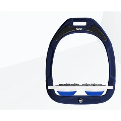 Ultra Grip Plat Stijgbeugels Marine/Wit/Blauw Flex-On Green Composite