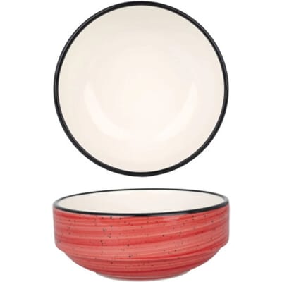 Bonna Serveerschaal - Aura Passion - Porselein - 14 cm (500cc) - set van 2