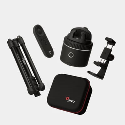 Pivo Pod - Essential Pack - Complete AI Tracking Set met Statief & Travel Case - Zwart/Rood