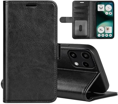 MobyDefend Hoesje - Geschikt voor Nothing Phone (3a) Lite - Kunstleren Wallet Book Case (Sluiting Voorkant) - Zwart