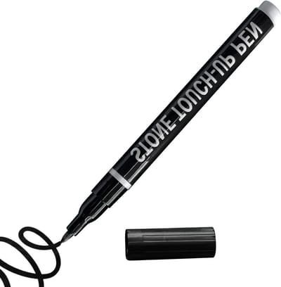 Grafsteen Markeerstift - Steen Reparatie Pen - Inscripties Herstellen - Vervaagbestendig Sneldrogend - 16 cm - Zwart
