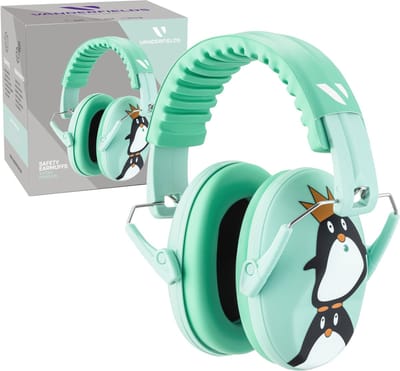 Vanderfields Gehoorbescherming Kinderen - Gehoorbeschermers Kinderen - Oorkappen Kinderen - 3-16 jaar - 26 dB - Pinguïn - V-Star