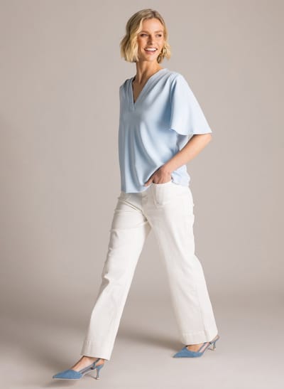 YEST Kiera Tops - Pale Blue - maat 38
