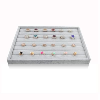 Allecto - Ringdisplay - Sieradenhouder - Modern design - Grijs - Sieraden organizer - Perfect voor op de dressingtafel - Geschikt voor vrouwen