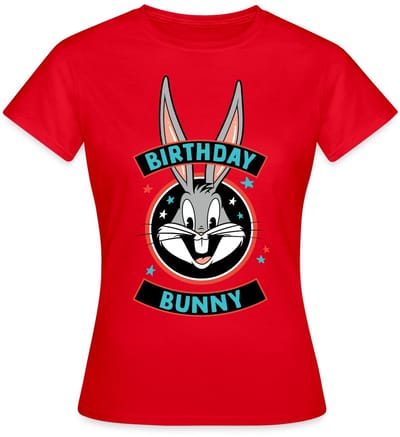 Looney Tunes Bugs Bunny Birthday Bunny T-Shirt Dames