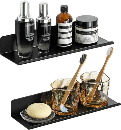 Houten zwevende wandplank voor moderne interieurs, multifunctioneel en stijlvol design