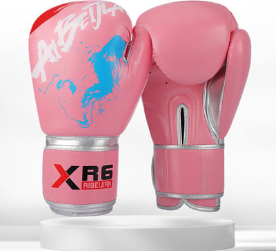 Training en Muay Thai, bokshandschoenen voor heren en dames | PU-handschoenen voor taekwondo, sparren, bokszakken, handschoenen, wedstrijden, bokshandschoenen Roze 10oz