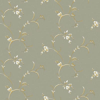 Duro Vliesbehang 523-03 - Gammalsvenska klassiker - Botanisch Groen - 53cm x 10.05m