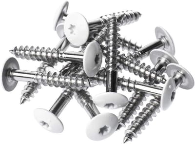 Gevelschroeven - Vezelcement schroeven - Gevelbekleding monteren - Roestvrij staal A4 - 5.5x35mm - Zuiver wit