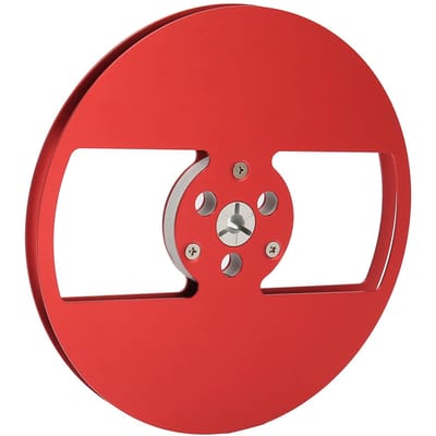 14 Bobine de Bande Vide 7 Pouces Alliage d'Aluminium 2 Trous Universelle Bobine Réceptrice Ouverte pour Ouverture Nab rouge
