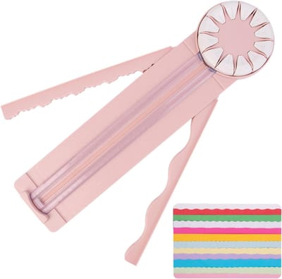 Papiersnijder - Kaartmaker - Kaarten Knutselen - 12 Snijkoppen - 46.8 cm - Roze