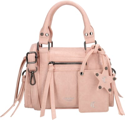 Charm London Berlin Handtas - Voorvak - Schouderband - Pasjesetui - Bagcharm - Dames - Zonder Achtervak - Schoudertas - Crossbody - Tasje - Oudroze