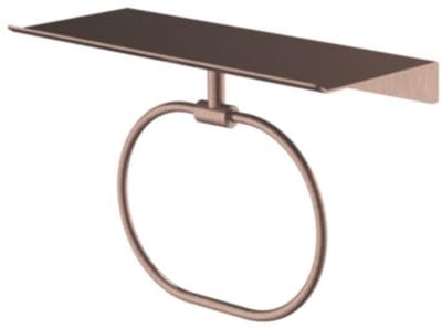Hotbath &More Shelves - Handdoekring - Voor Planchet - Geborsteld Koper PVD