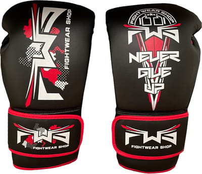 Fightwear Shop Bokshandschoenen 2.0 Microfiber Zwart Rood Wit