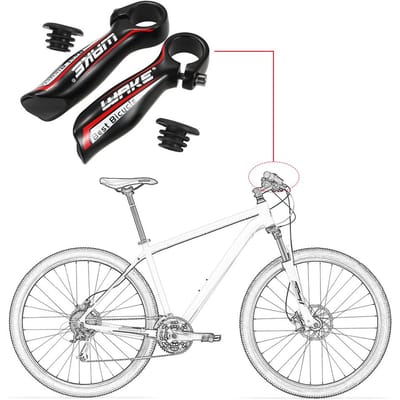 1 Paar Alumimunlegering MTB Barend Mountainbike Stuurpen Fietsen Wielrennen Racefiets Onderdelen 22.2MM black