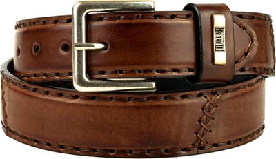 Mayura Riem 925 Cognac Cowboy Western 4 cm Brede Jeans Riem Verwisselbare Gesp Glad leder Maat 90 cm (bovenkant gesp tot middelste gaatje)