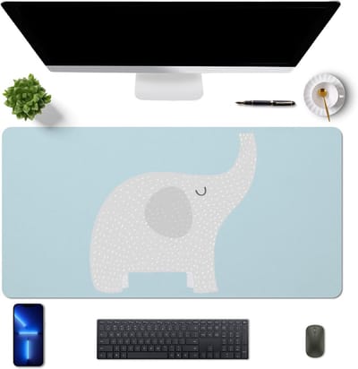 Bureauonderlegger 80x40 cm - XXL gaming muismat PU-kunstleer met antislip onderkant