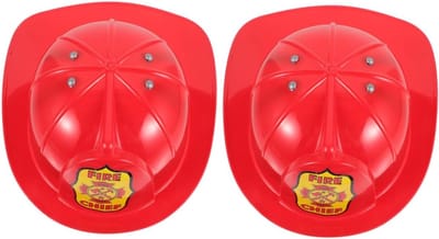 Kinder Brandweerhelm - Feest Hoed - Rollenspel Kostuum - Stevige Constructie - 29x23x11 cm - Rood