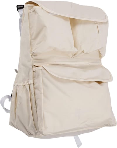 Kinderwagen Organizer - Kinderwagen Tas - Onderweg Spullen Opslaan - Multifunctioneel Ontwerp - 42D x 35W x 5H cm - Beige