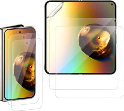 kwmobile 3x smartphone screenprotector geschikt voor Google Pixel 9 Pro Fold folie - Transparante binnen- en voorkant beschermer mobiele telefoon