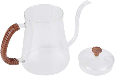 Waterkoker Glas - Theepot - Thee Gieten - Zwanenhals Uitloop - 600 ML - Doorzichtig