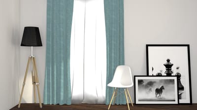 Larson - Luxe geweven blackout gordijn - met haken - 1.5m x 2.5m - Mint-turquoise