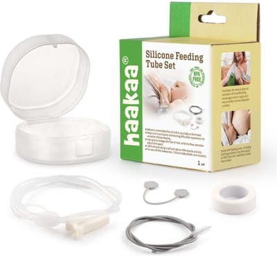 Haakaa Borstvoeding hulpset inclusief reinigingsborstel - Silicone Feeding Tube Set