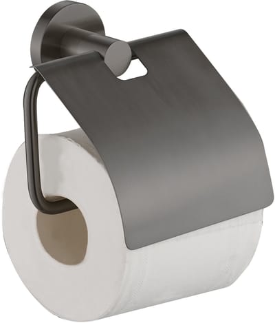 Plieger Vigo Closetrolhouder - Toiletrolhouder Met Klep – 10 jaar garantie – Geborsteld Gunmetal