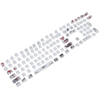Keycaps PBT 5-zijdig gesublimeerd 110 toetsen Toetsenbordkappen voor mechanische optische toetsenborden(Engels English-Japanese white