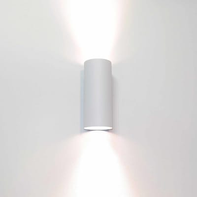 Artdelight - Wandlamp Roulo 2 lichts H 15,4 Ø 6,5 cm wit
