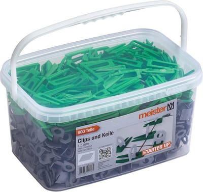 Tegelnivelleringssysteem Starter 900-delig - 1,5 mm Voegbreedte - Voor Tegels 7-15 mm