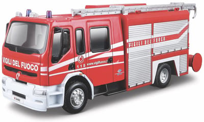 Bburago Renault Premium - Modelauto - Schaal 1:50 - Rood/Wit/Zilver