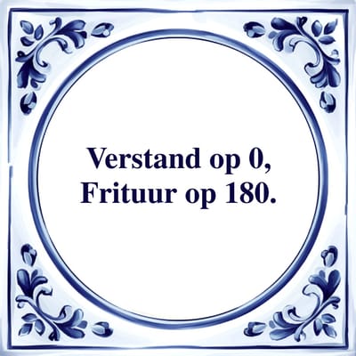 Spreuk Tegel - Verstand op 0 - Tegeltjeswijsheid - Kado