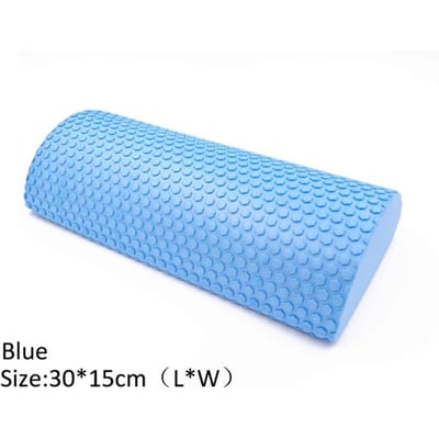 Rouleau de massage en mousse EVA demi-rond de 30 à 45 cm, équipement de fitness pour yoga, pilates, coussin d'équilibre, blocs de yoga avec massage à point flottant white