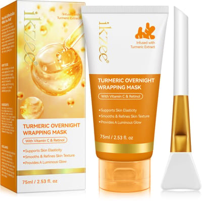Koreaanse - Ikzee - Overnight Brightening Gezichtsmasker met Kurkuma & Kojic Acid – Hydraterend Nachtmasker voor Stralende Huid - Korean Skincare